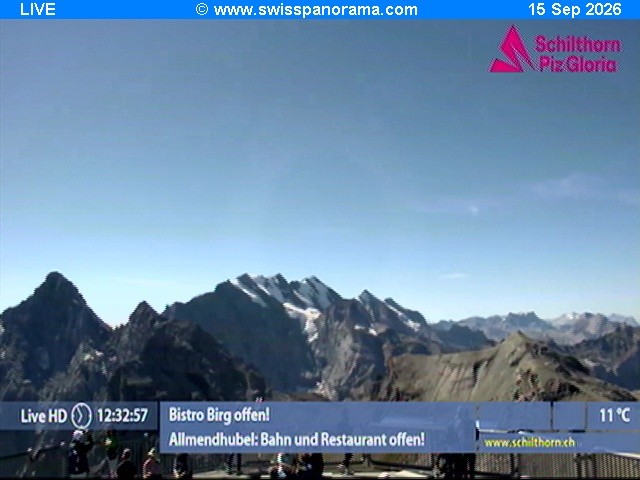 Archiv Foto Webcam Schilthorn (2.970 m)