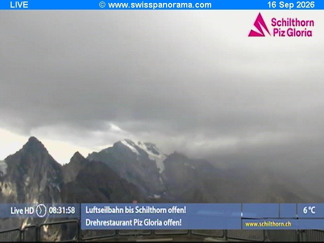 Archiv Foto Webcam Schilthorn (2.970 m)