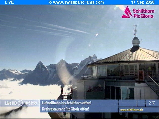 Archiv Foto Webcam Schilthorn (2.970 m)