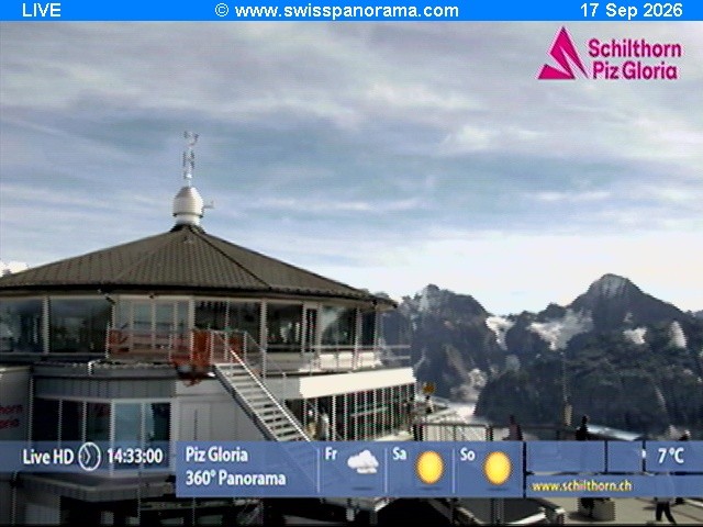 Archiv Foto Webcam Schilthorn (2.970 m)