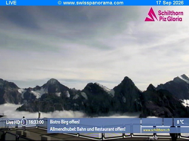 Archiv Foto Webcam Schilthorn (2.970 m)