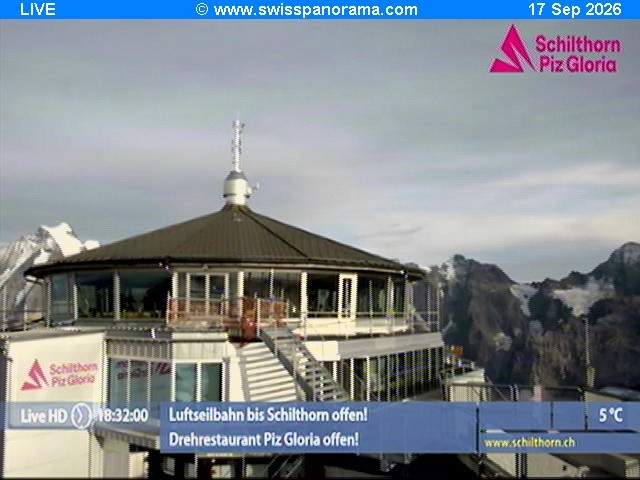 Archiv Foto Webcam Schilthorn (2.970 m)