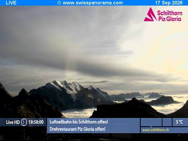 Archiv Foto Webcam Schilthorn (2.970 m)