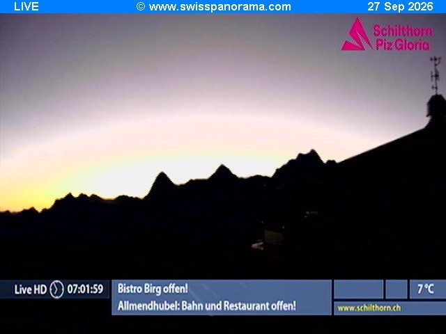 Archiv Foto Webcam Schilthorn (2.970 m)