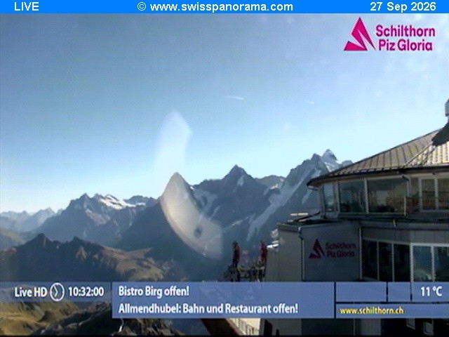 Archiv Foto Webcam Schilthorn (2.970 m)