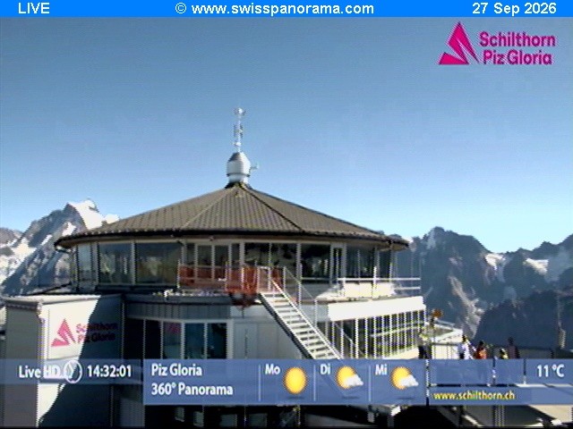 Archiv Foto Webcam Schilthorn (2.970 m)