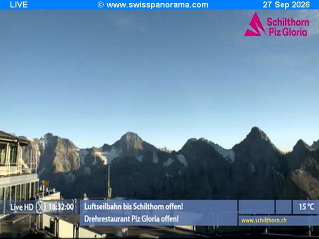Archived image Webcam Schilthorn (2.970 m)