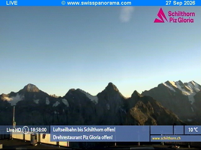 Archived image Webcam Schilthorn (2.970 m)