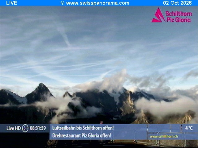 Archiv Foto Webcam Schilthorn (2.970 m)