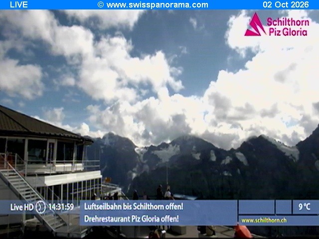 Archiv Foto Webcam Schilthorn (2.970 m)