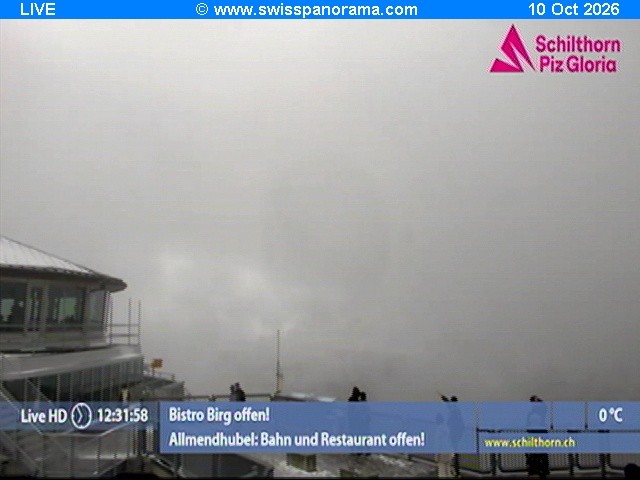 Archived image Webcam Schilthorn (2.970 m)