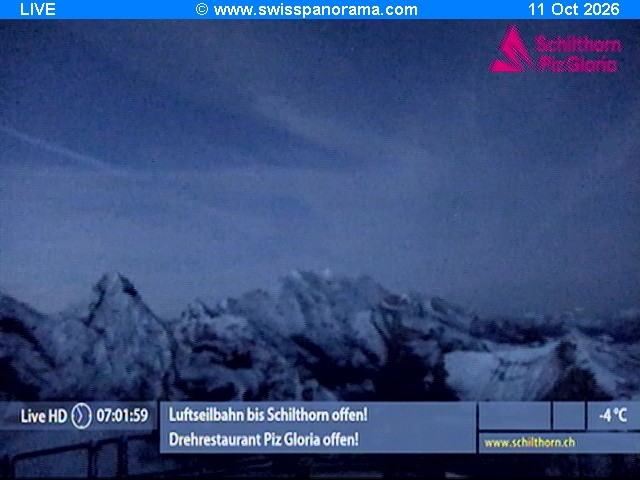 Archived image Webcam Schilthorn (2.970 m)