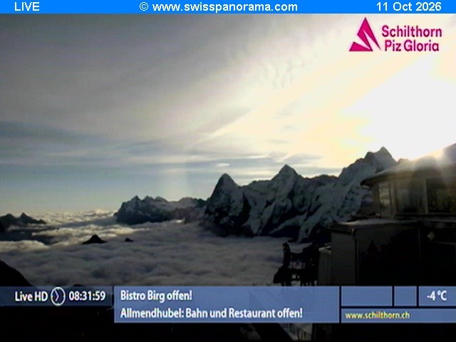 Archived image Webcam Schilthorn (2.970 m)