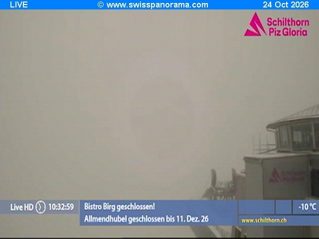 Archiv Foto Webcam Schilthorn (2.970 m)