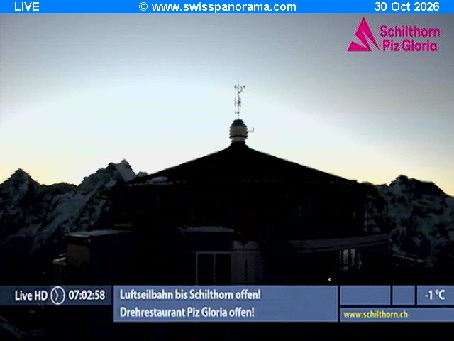 Archiv Foto Webcam Schilthorn (2.970 m)