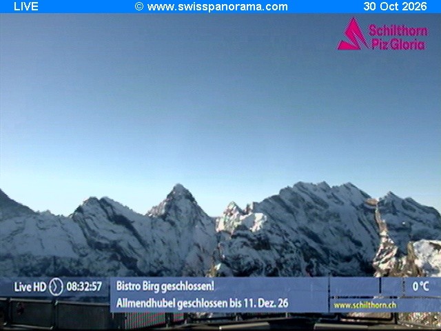 Archiv Foto Webcam Schilthorn (2.970 m)