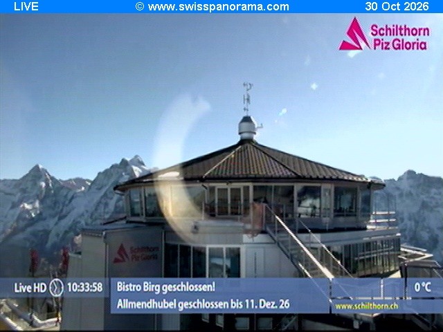 Archiv Foto Webcam Schilthorn (2.970 m)