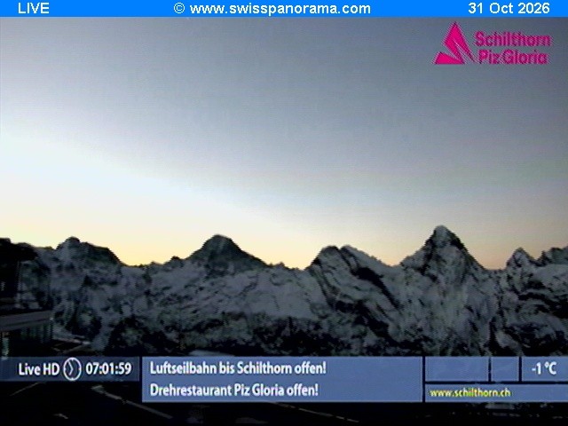 Archiv Foto Webcam Schilthorn (2.970 m)