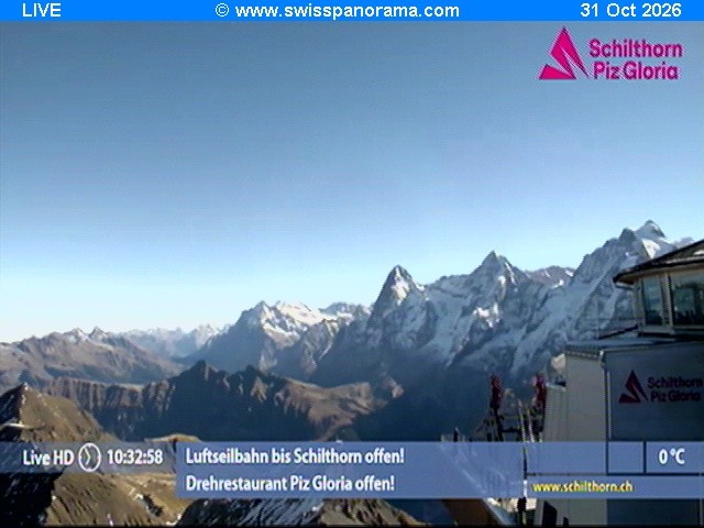 Archiv Foto Webcam Schilthorn (2.970 m)