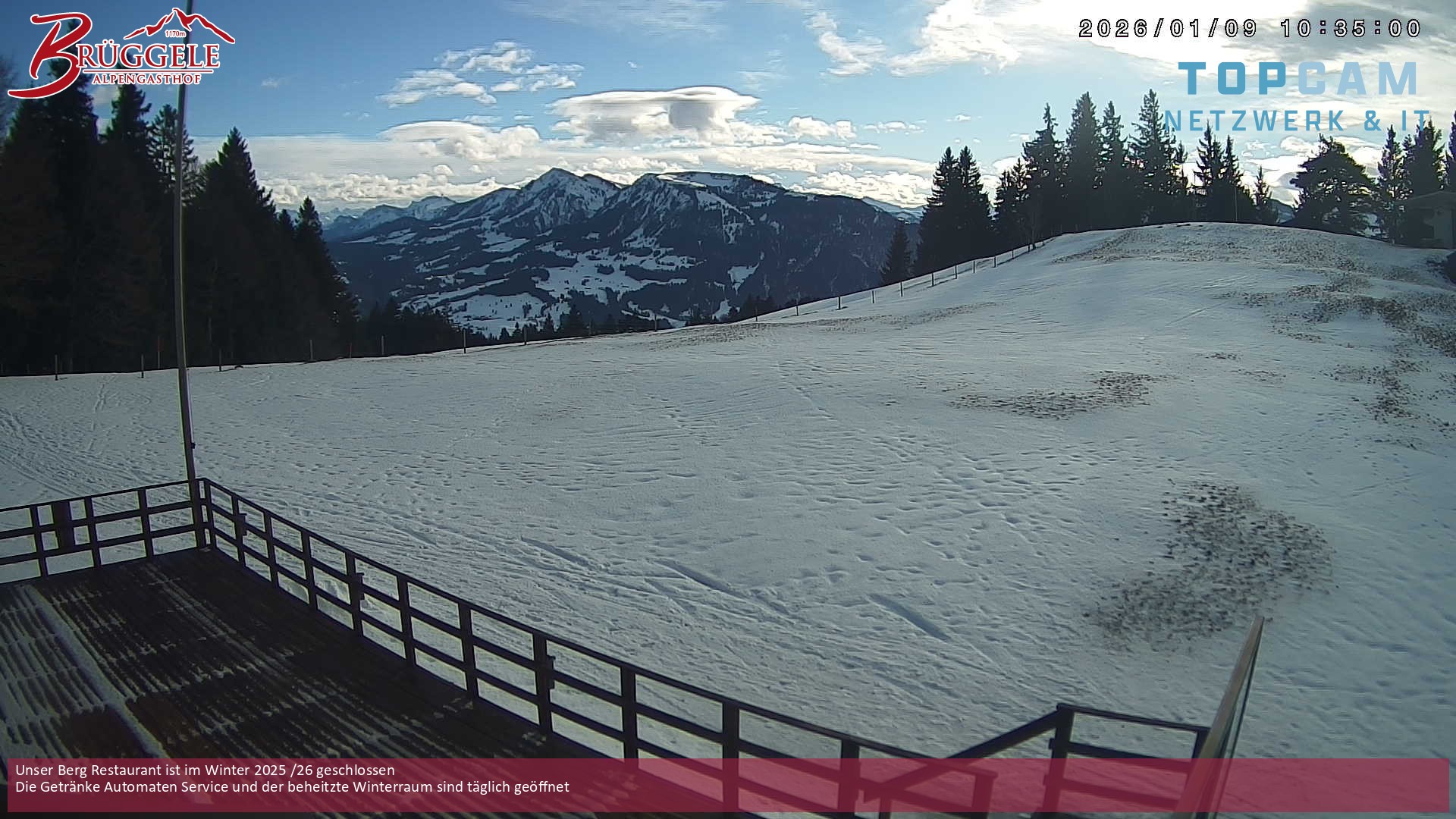 Archiv Foto Webcam Alberschwende, Alpengasthof Brüggele