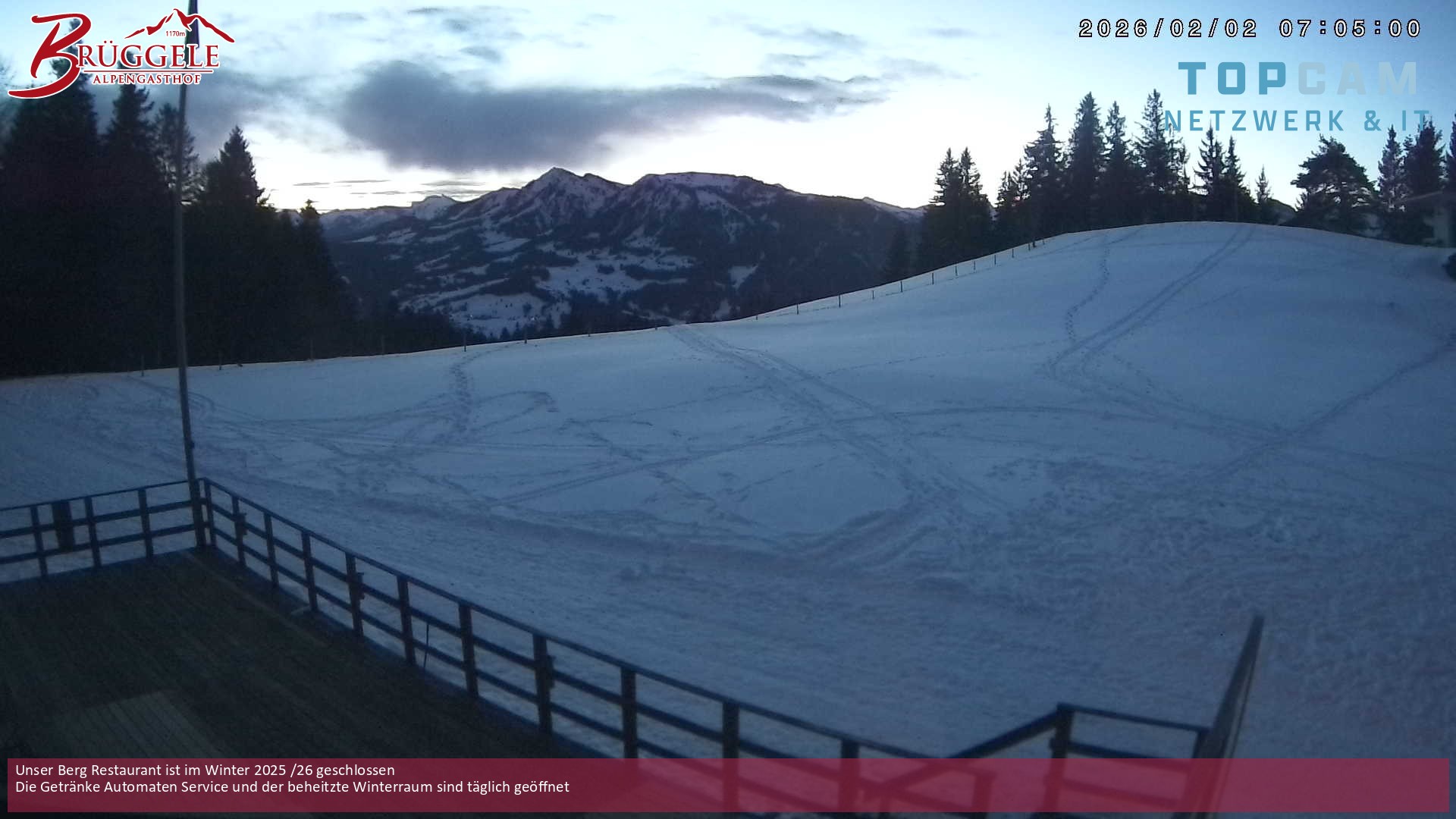 Archiv Foto Webcam Alberschwende, Alpengasthof Brüggele