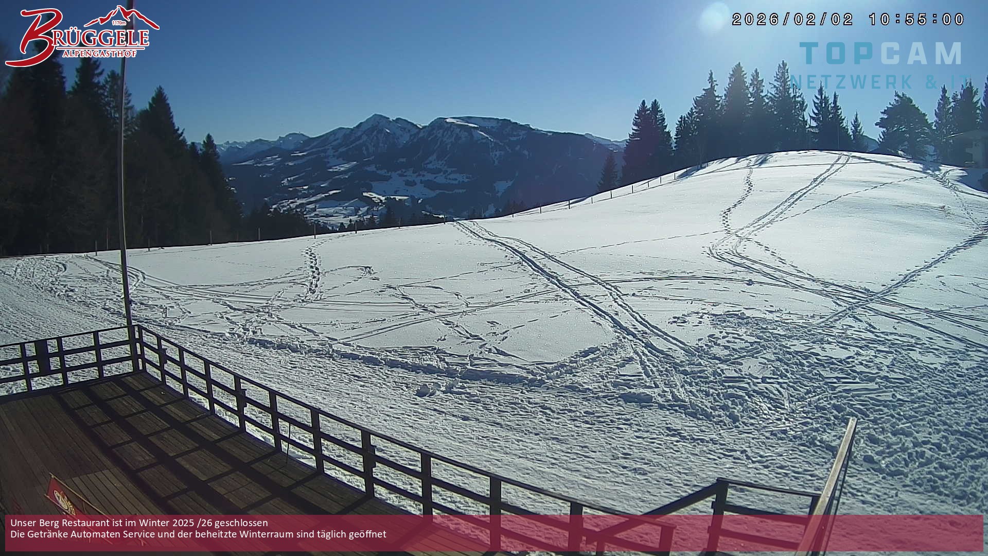 Archiv Foto Webcam Alberschwende, Alpengasthof Brüggele