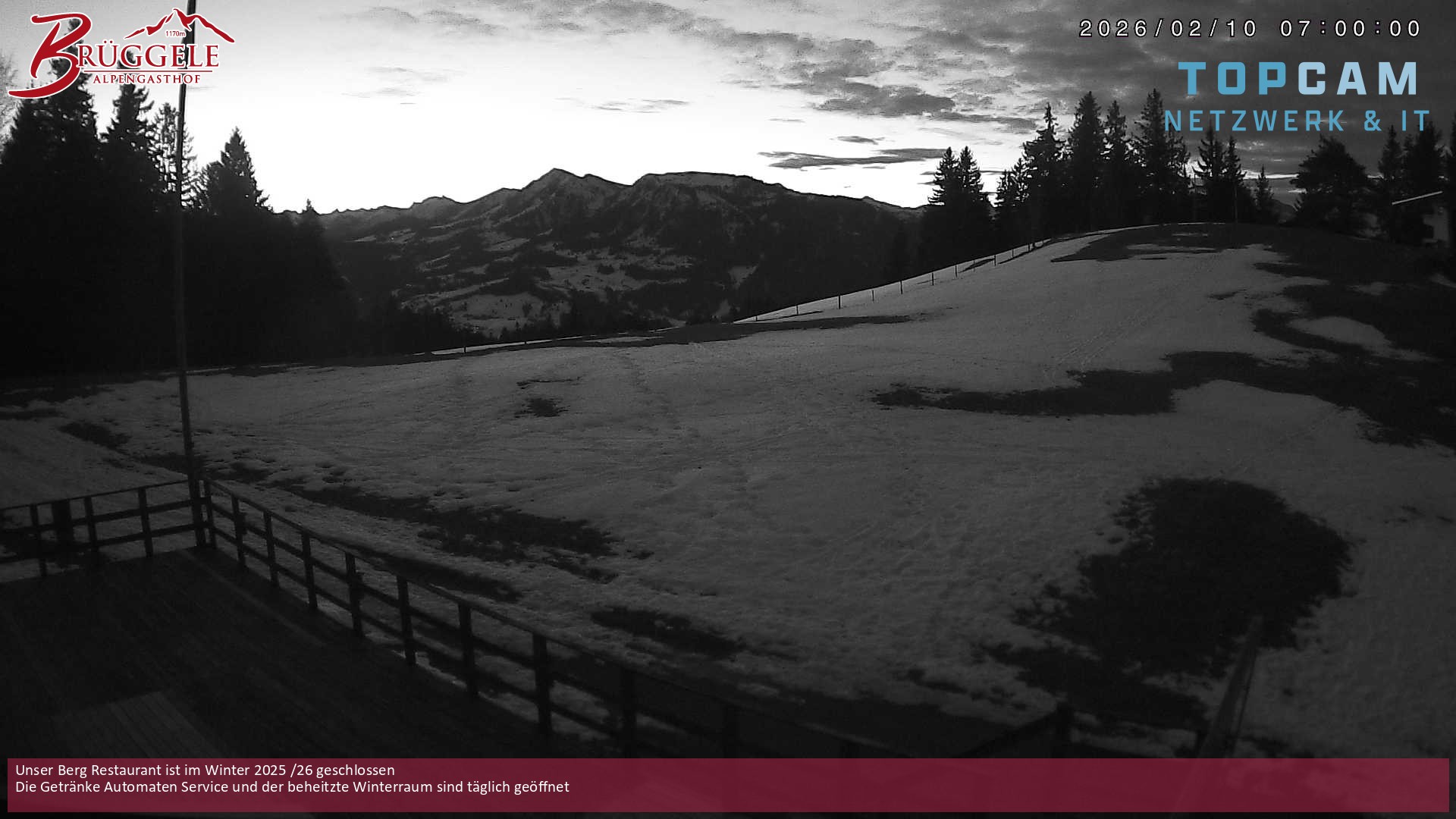 Archiv Foto Webcam Alberschwende, Alpengasthof Brüggele