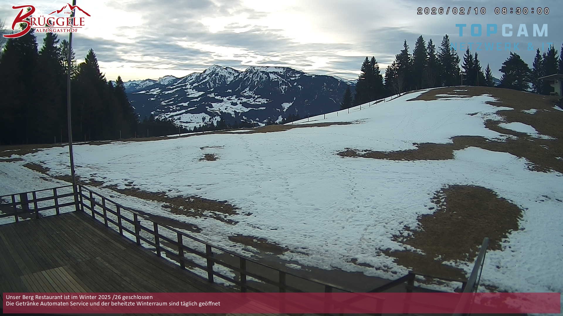 Archiv Foto Webcam Alberschwende, Alpengasthof Brüggele