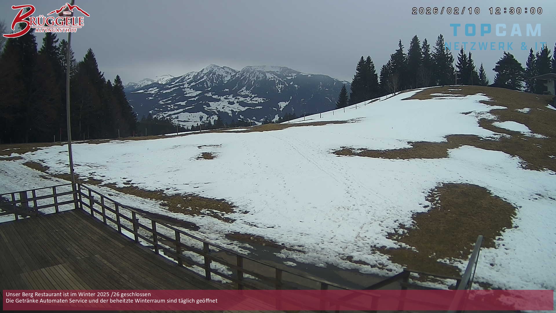 Archiv Foto Webcam Alberschwende, Alpengasthof Brüggele