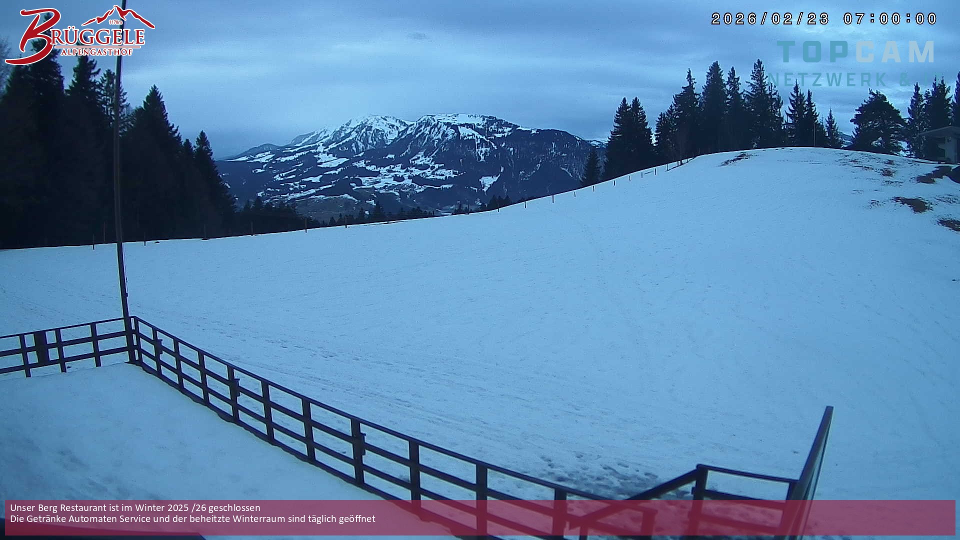 Archiv Foto Webcam Alberschwende, Alpengasthof Brüggele