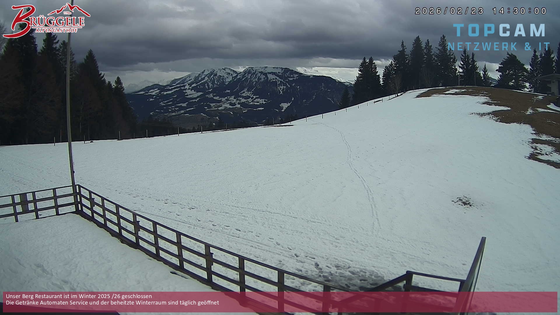 Archiv Foto Webcam Alberschwende, Alpengasthof Brüggele