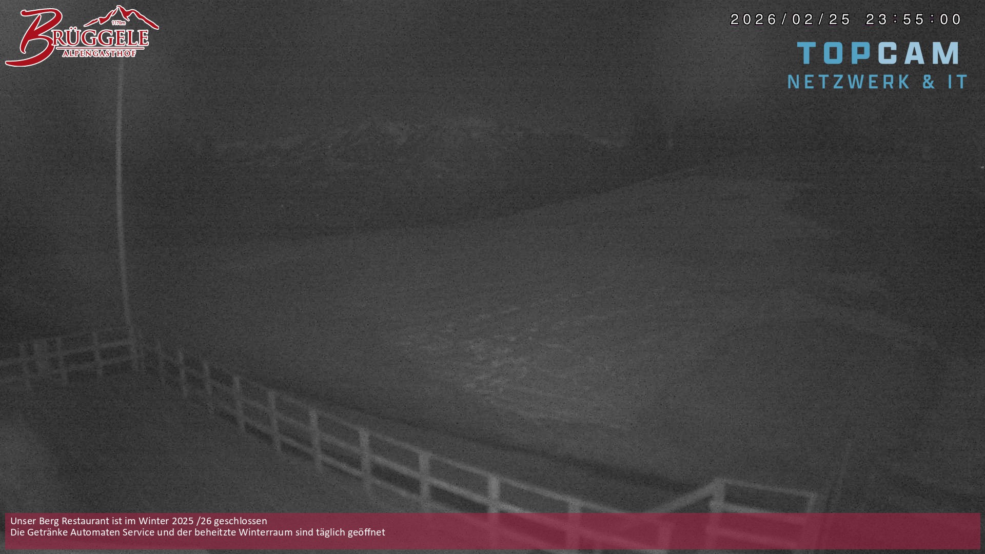 Archived image Webcam Alberschwende, mountain restaurant Brueggele