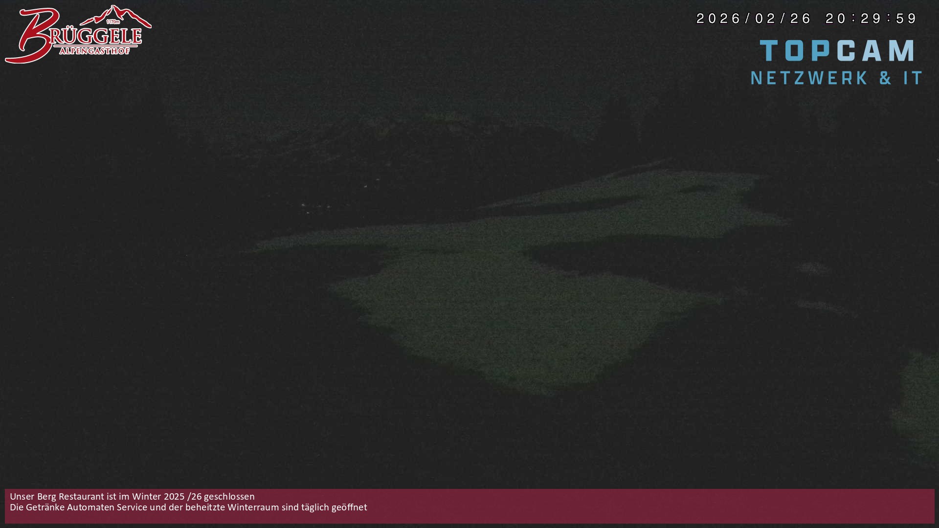 Archived image Webcam Alberschwende, mountain restaurant Brueggele