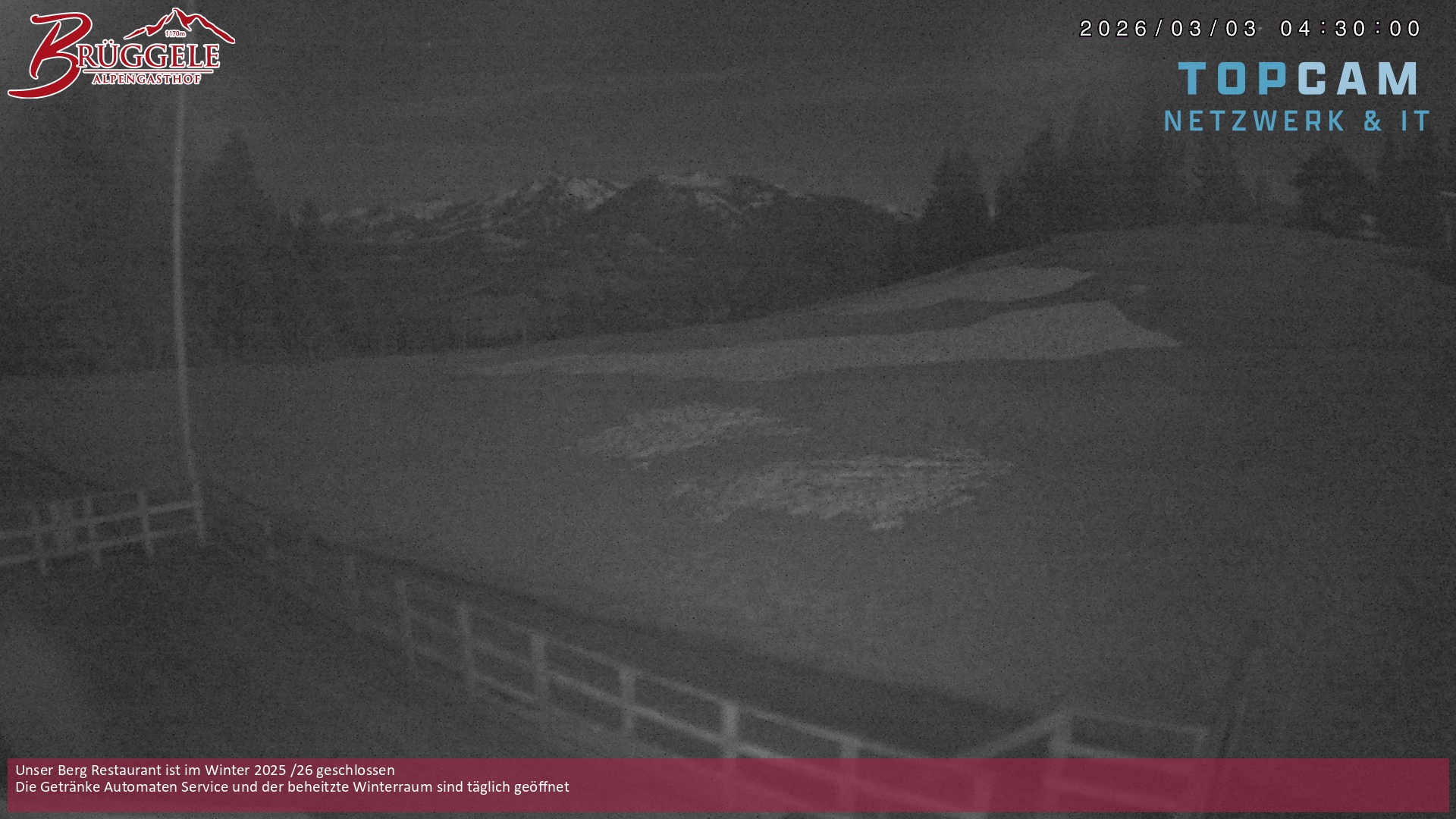 Archiv Foto Webcam Alberschwende, Alpengasthof Brüggele