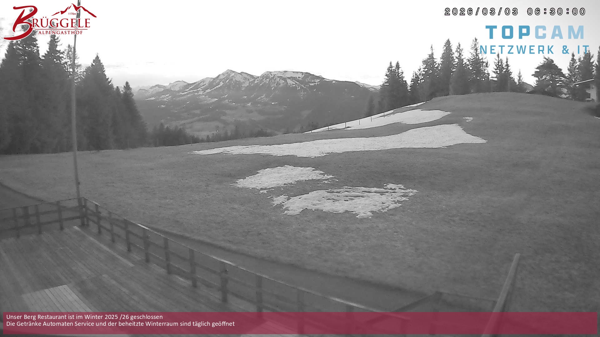 Archiv Foto Webcam Alberschwende, Alpengasthof Brüggele