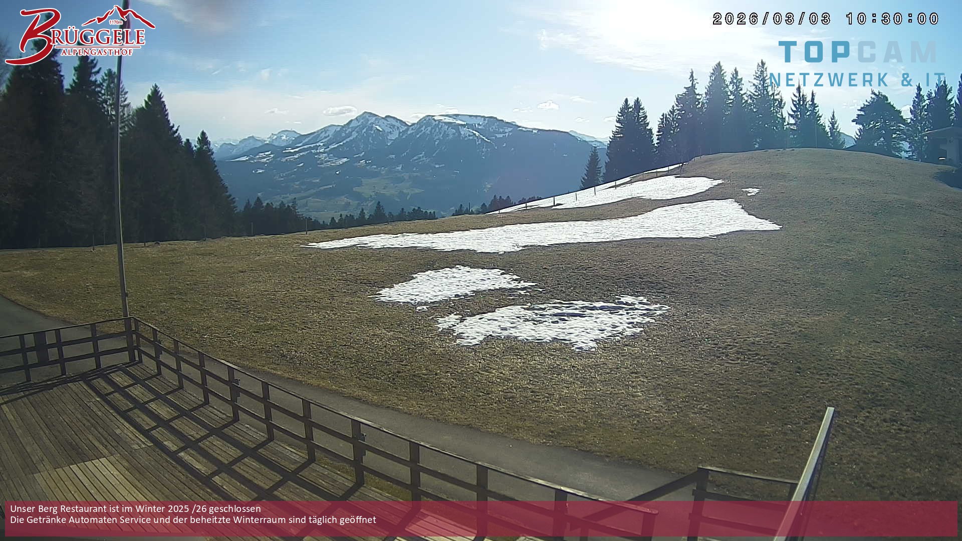 Archiv Foto Webcam Alberschwende, Alpengasthof Brüggele
