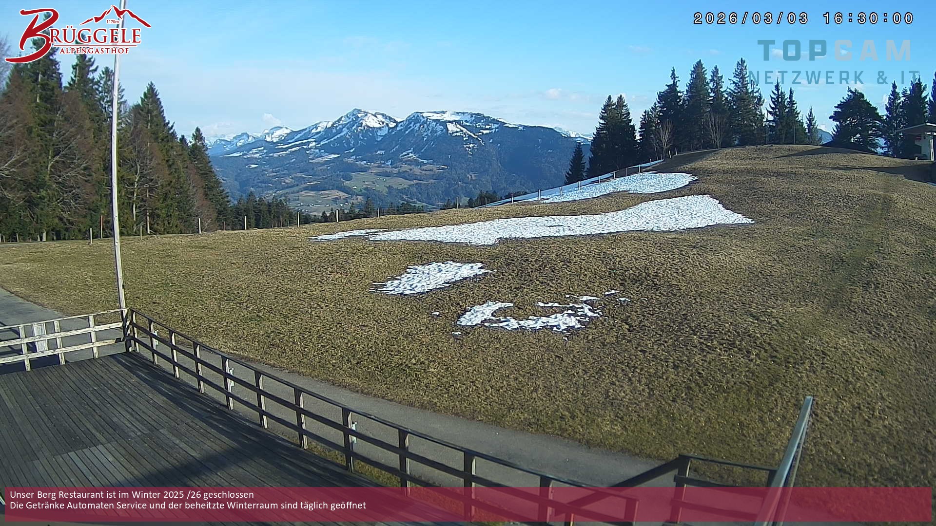 Archiv Foto Webcam Alberschwende, Alpengasthof Brüggele