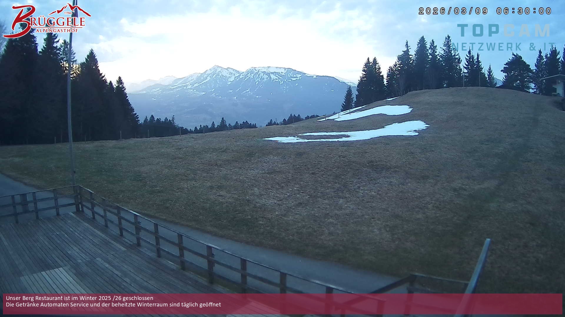 Archiv Foto Webcam Alberschwende, Alpengasthof Brüggele