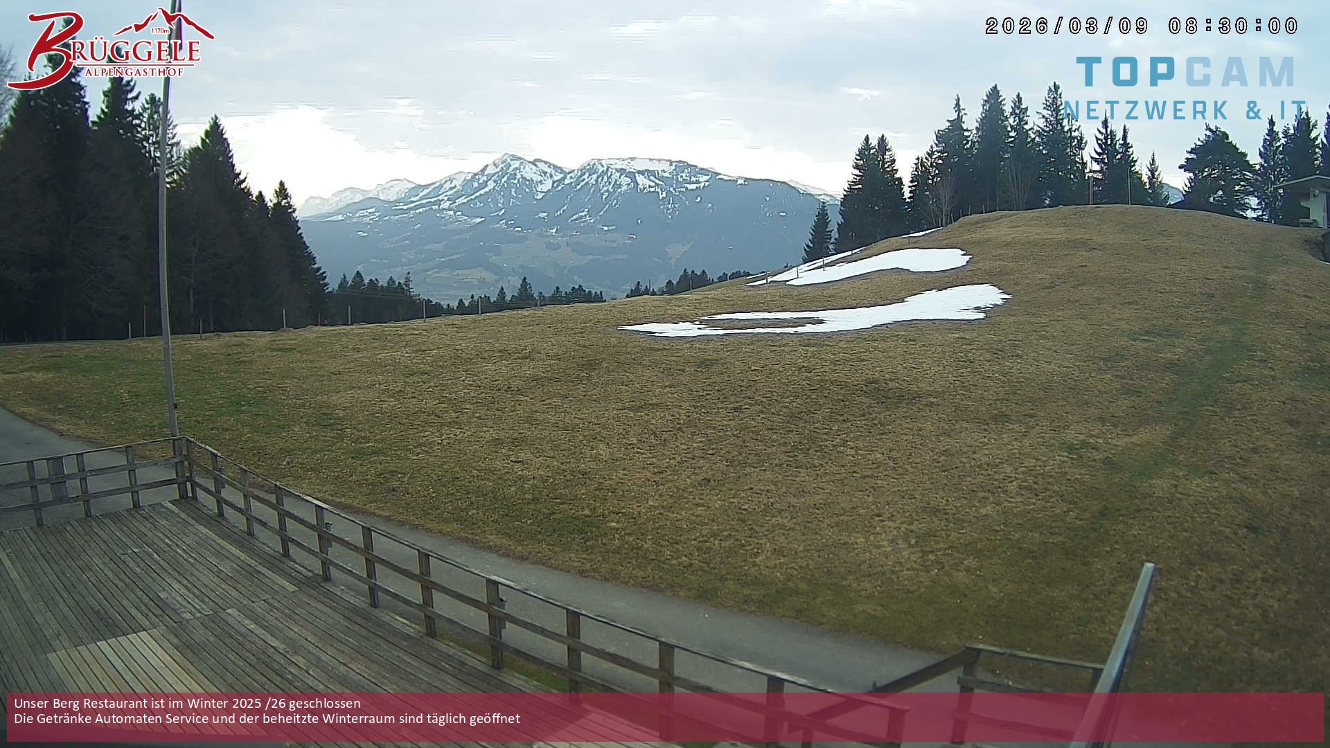 Archiv Foto Webcam Alberschwende, Alpengasthof Brüggele