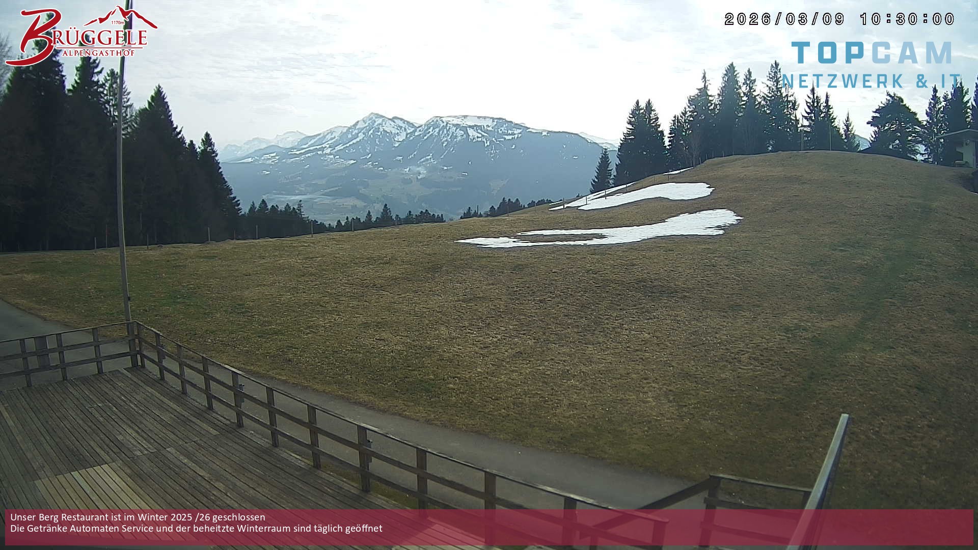 Archiv Foto Webcam Alberschwende, Alpengasthof Brüggele