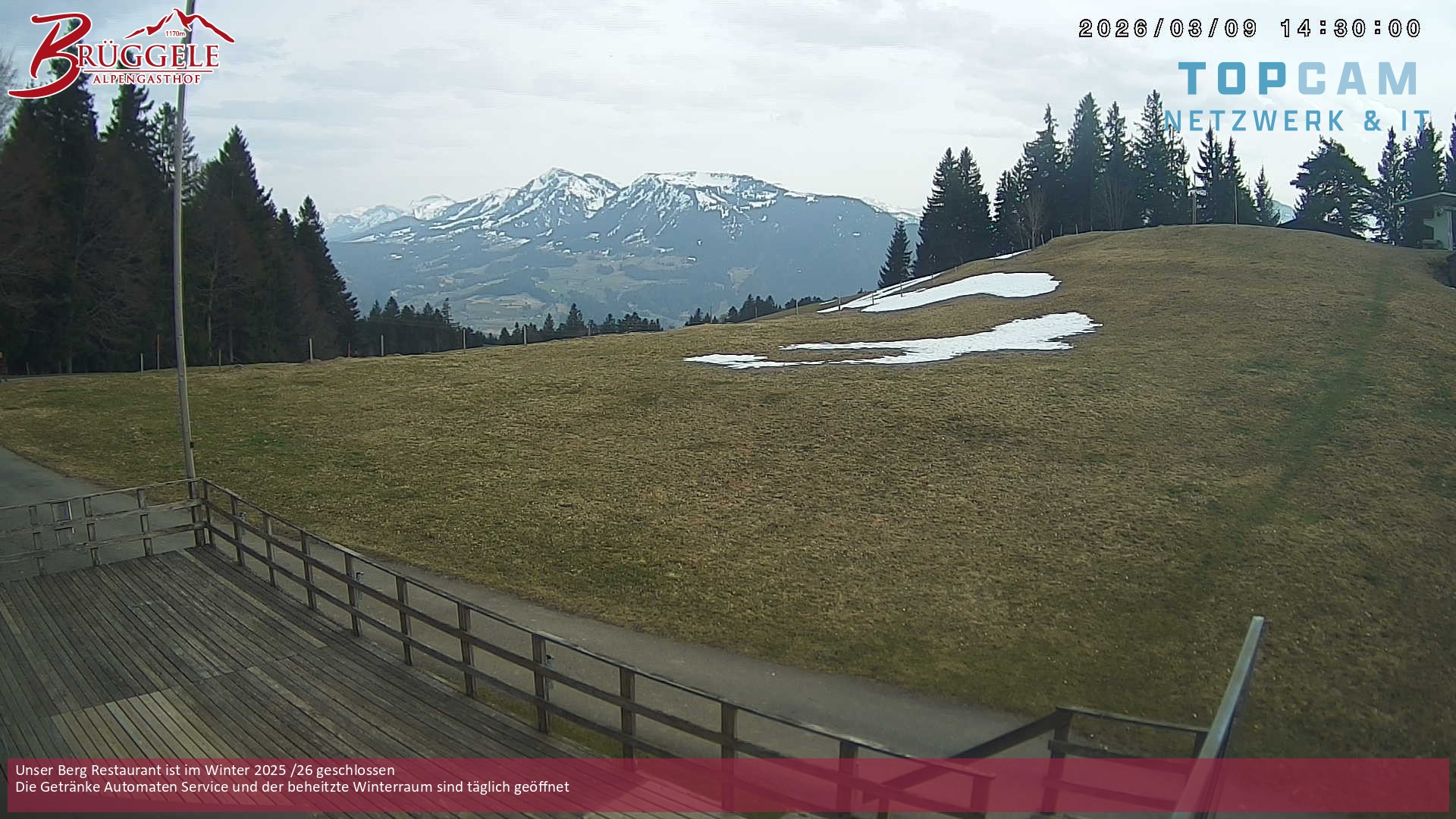 Archiv Foto Webcam Alberschwende, Alpengasthof Brüggele