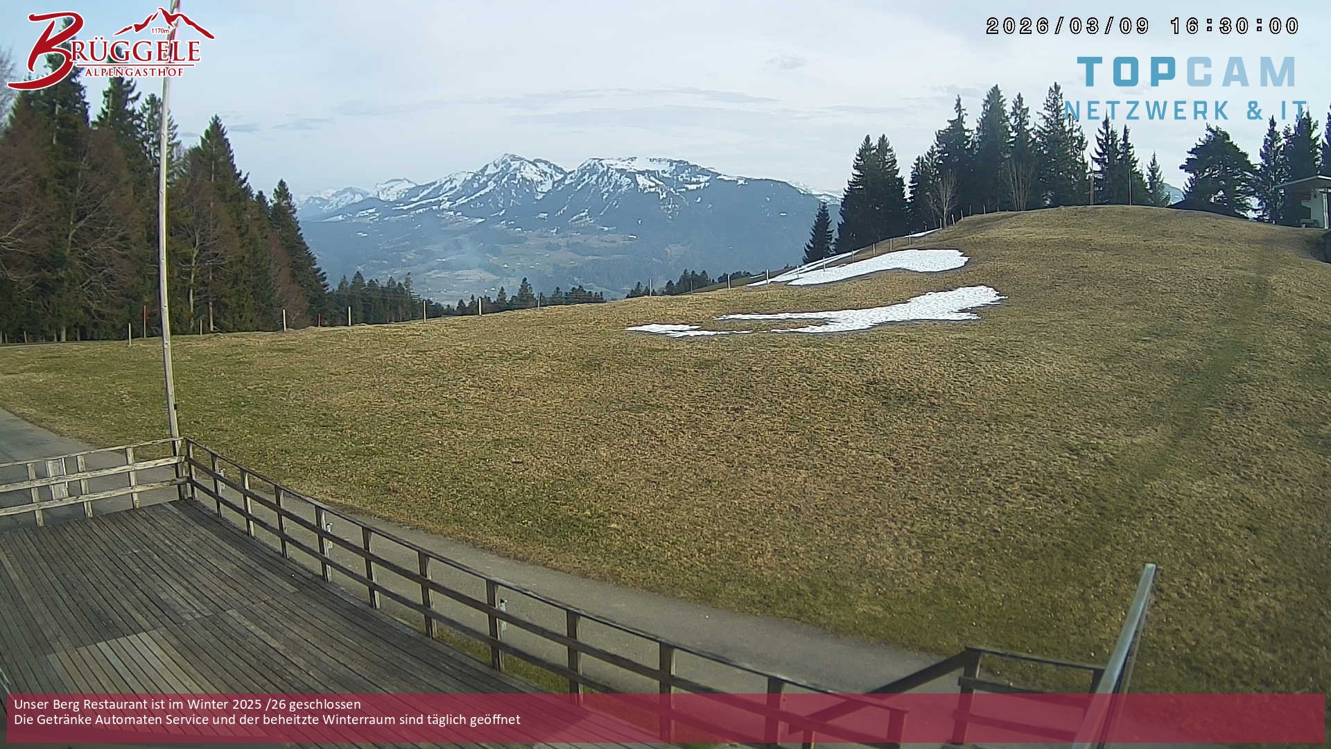 Archiv Foto Webcam Alberschwende, Alpengasthof Brüggele