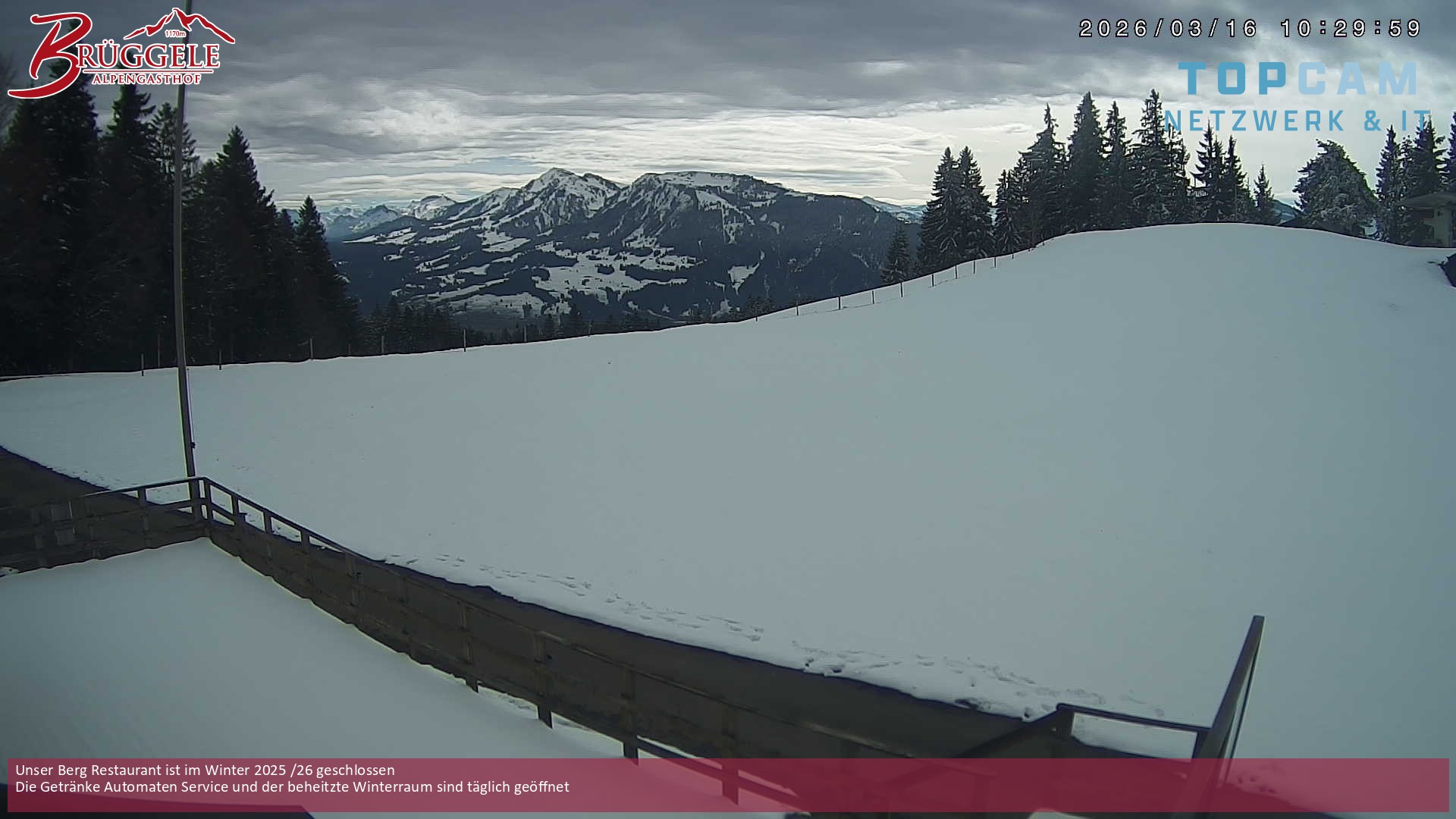 Archiv Foto Webcam Alberschwende, Alpengasthof Brüggele