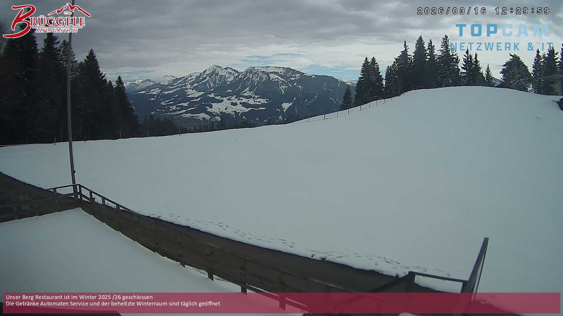 Archiv Foto Webcam Alberschwende, Alpengasthof Brüggele