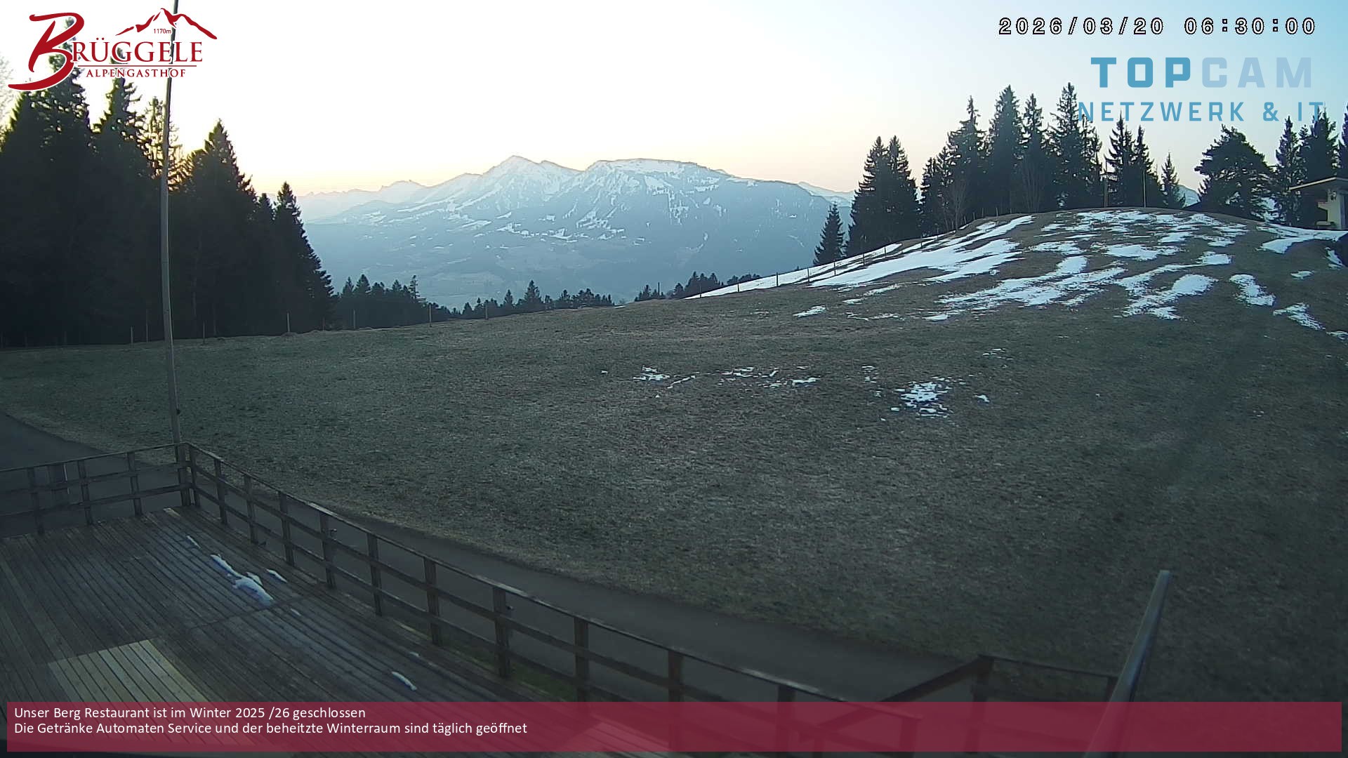 Archiv Foto Webcam Alberschwende, Alpengasthof Brüggele