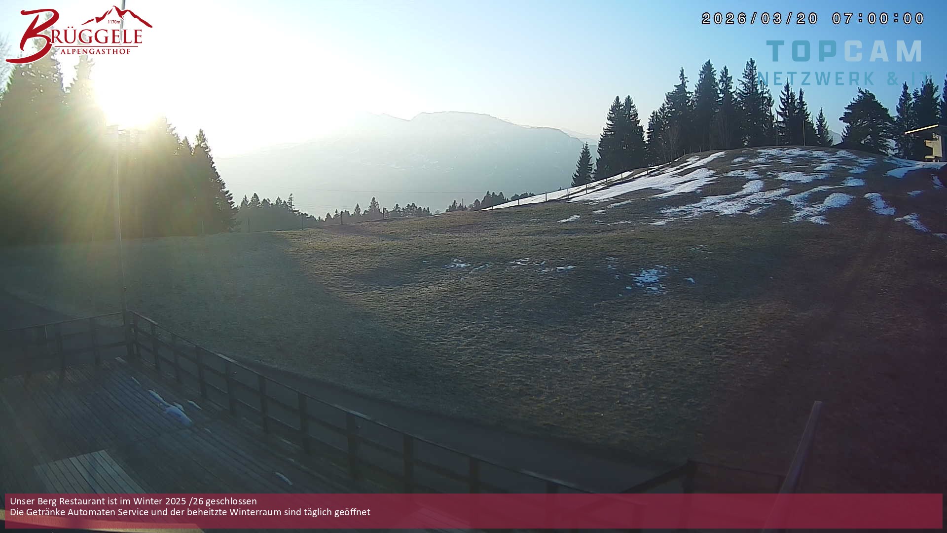 Archiv Foto Webcam Alberschwende, Alpengasthof Brüggele