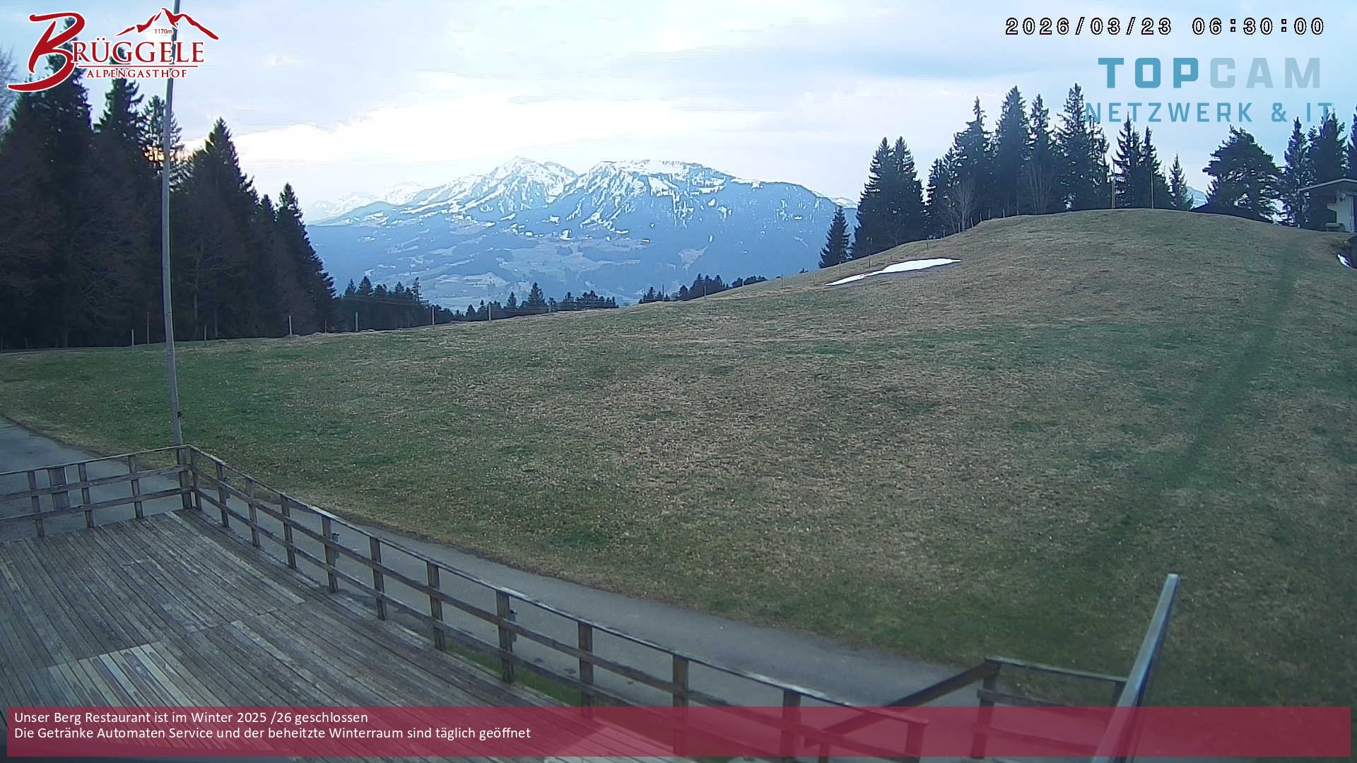 Archiv Foto Webcam Alberschwende, Alpengasthof Brüggele