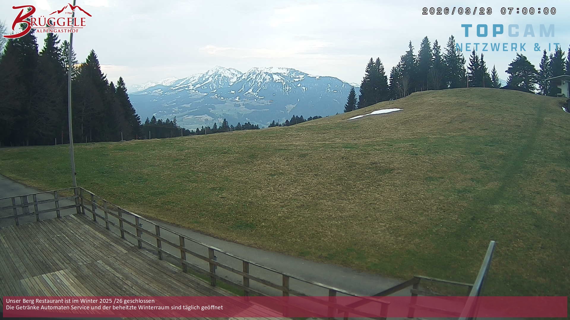 Archiv Foto Webcam Alberschwende, Alpengasthof Brüggele
