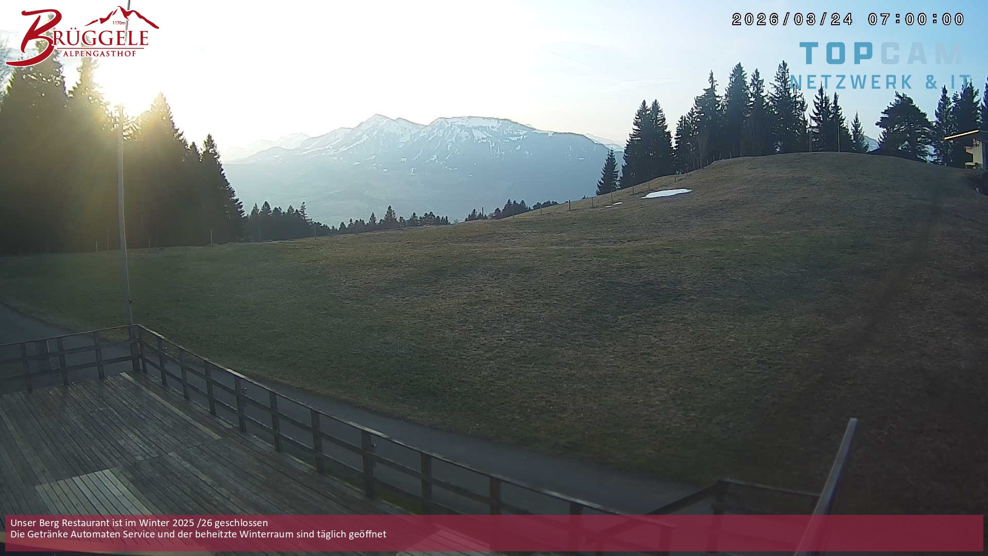 Archiv Foto Webcam Alberschwende, Alpengasthof Brüggele
