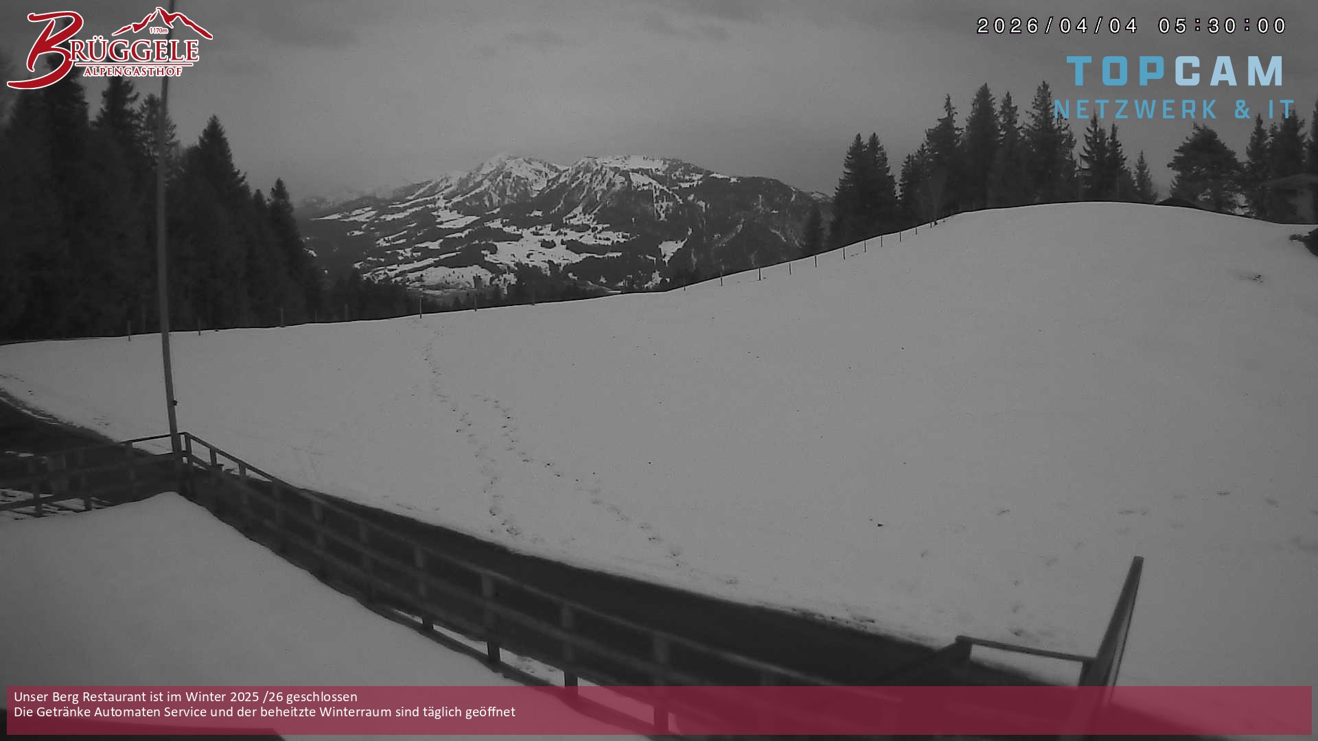 Archiv Foto Webcam Alberschwende, Alpengasthof Brüggele